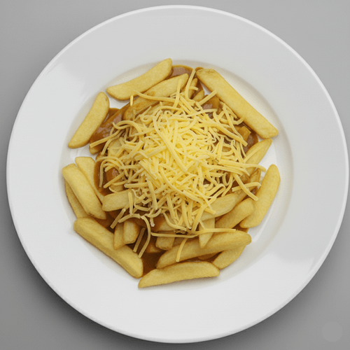 Chips, Cheese & Curry Sauce 